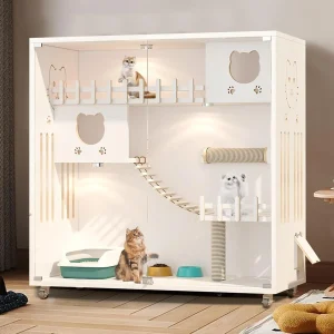 Enclosed Condo House for Cats