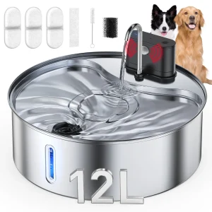 12L Stainless Steel Pet Fountain